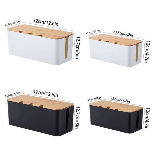 Corvenza Cable Box — Organizador de Cabos e Fios com Tampa