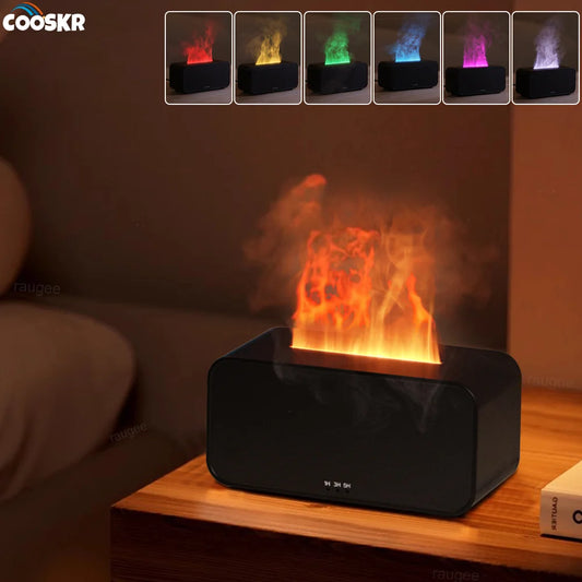 Corvenza Flame — Umidificador Aromatizador com Chama LED