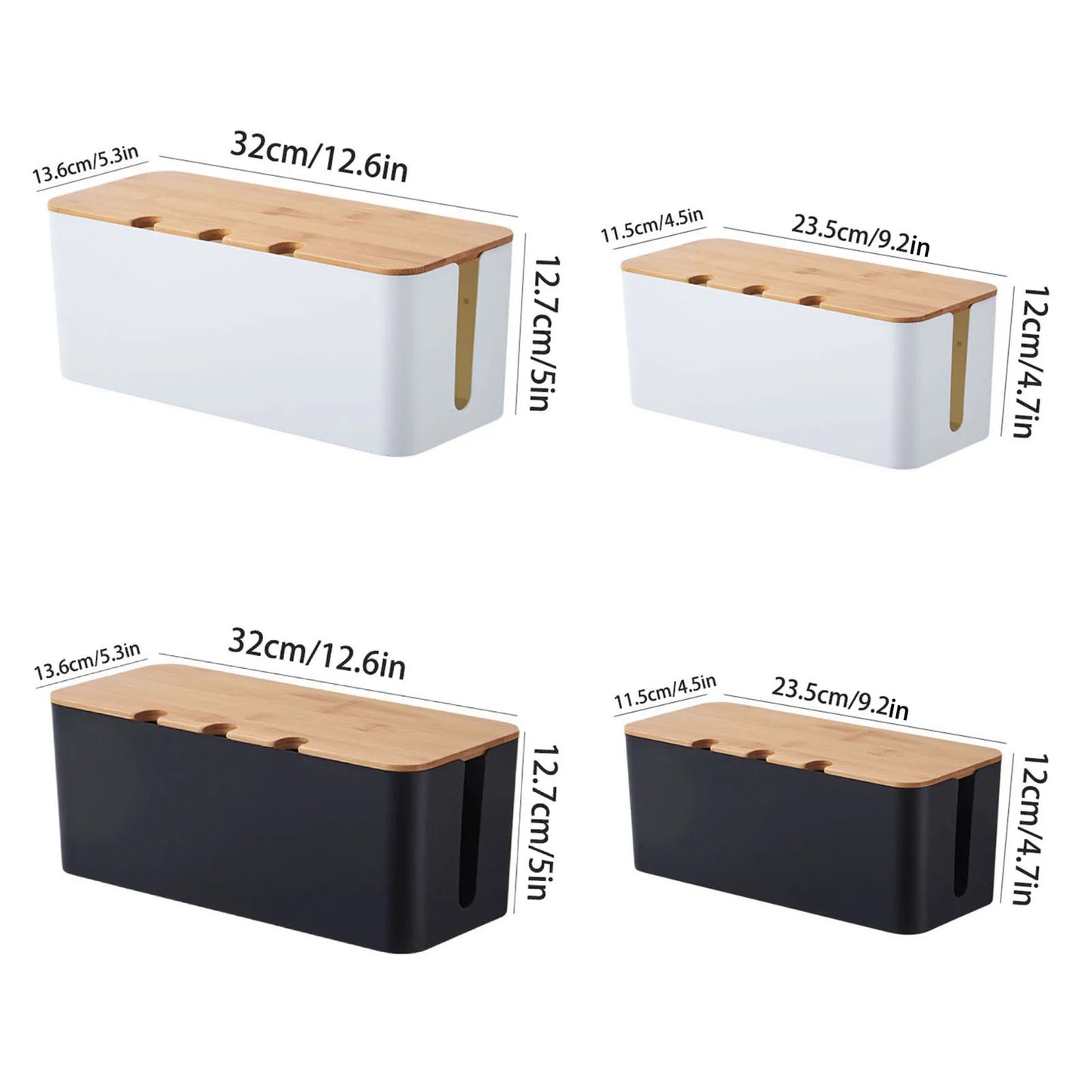 Corvenza Cable Box — Organizador de Cabos e Fios com Tampa