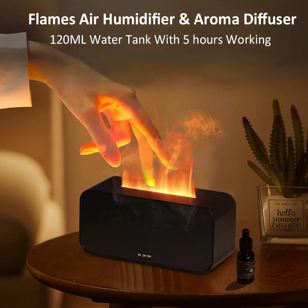 Corvenza Flame — Umidificador Aromatizador com Chama LED