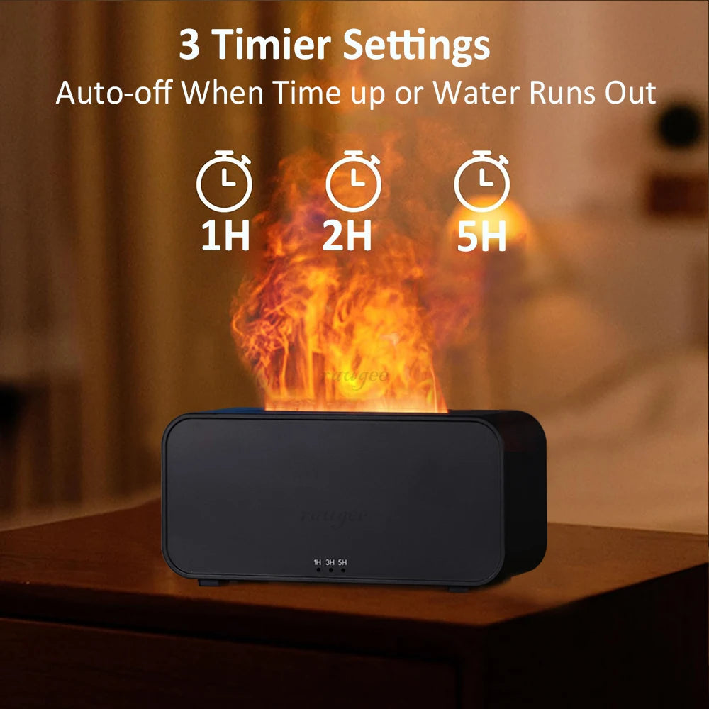 Corvenza Flame — Umidificador Aromatizador com Chama LED