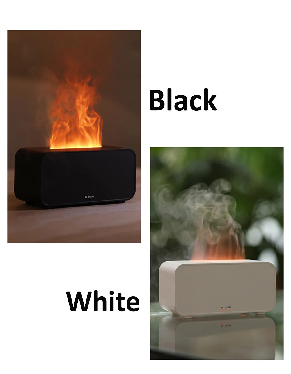 Corvenza Flame — Umidificador Aromatizador com Chama LED