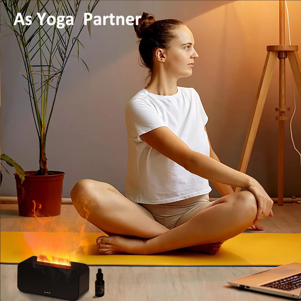 Corvenza Flame — Umidificador Aromatizador com Chama LED