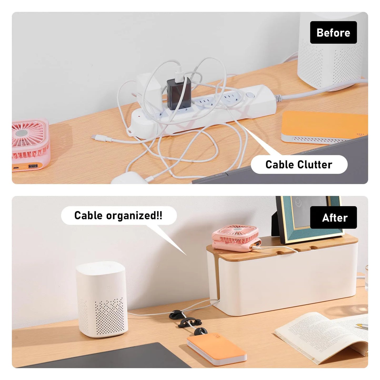 Corvenza Cable Box — Organizador de Cabos e Fios com Tampa